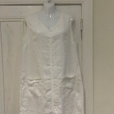 Next White Linen Blend Dress -