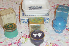 Vintage Avon Glass Perfume Jars Rapture Elegance Promise of Heaven RARE