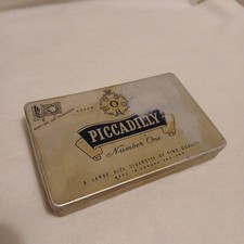 Piccadilly Number One Cigarette Box Case Tin Vintage Metal