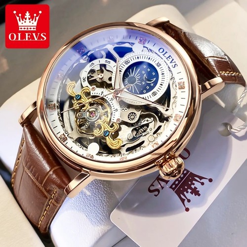 Olevs moon phase mechanical - moon,