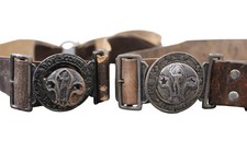 Vintage Scout Belts - Leather - Be Prepared - Fleur De Lils 1930S