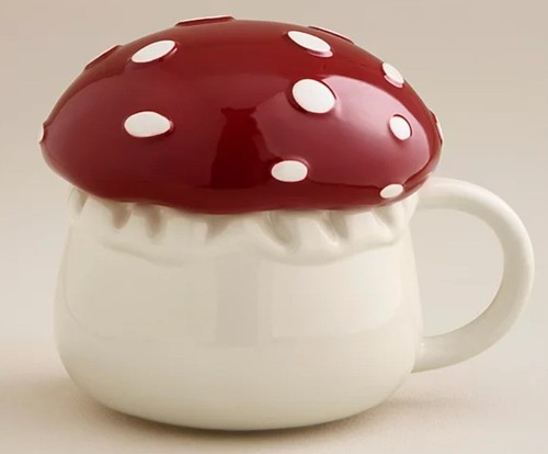 Toadstool shaped soup mug - toadstool-shaped,