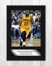 LeBron James Cleveland Cavaliers NFL A4 signed mounted photograph poster