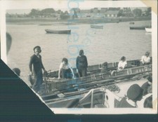 1951 Girl Guides photo TS Foudroyant off the boat sea ranger Regatta 3.5*2.2" 
