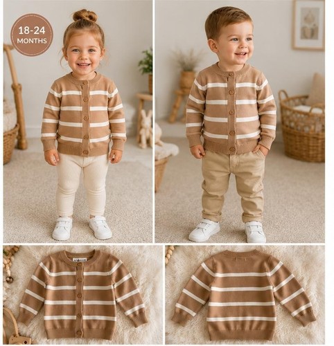 Unisex baby knitted cardigan - unisex,