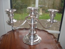 Vintage CANDELABRA Silver Plated on Copper ~ Hand Chased ~ Nice Quality Item