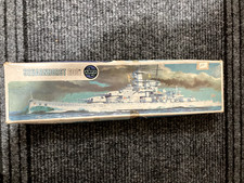 Airfix 1/600 Scharnhorst model kit, complete, stained instructions