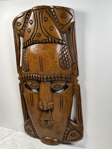 Vintage wooden tribal wall - vintage,