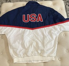 Vintage Speedo USA Duathlon Winbreaker Jacket Men’s Size S Blue Red White VTG