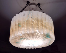 large vintage Peach pink Art Deco Fly Catcher Light Shade 1920's 30x15cm