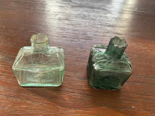 Antique victorian glass ink - glass,
