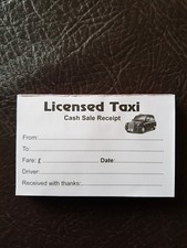 1x 100 sheet Licensed Taxi /