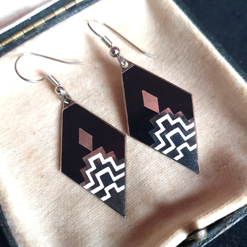 Vintage earrings cloisonne - vintage,