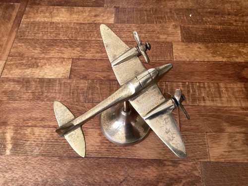 Vintage solid brass aeroplane - solid,