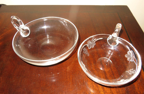 Two vintage handblown glass - two,