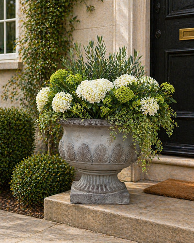 Decorative mgo garden urn - garden,