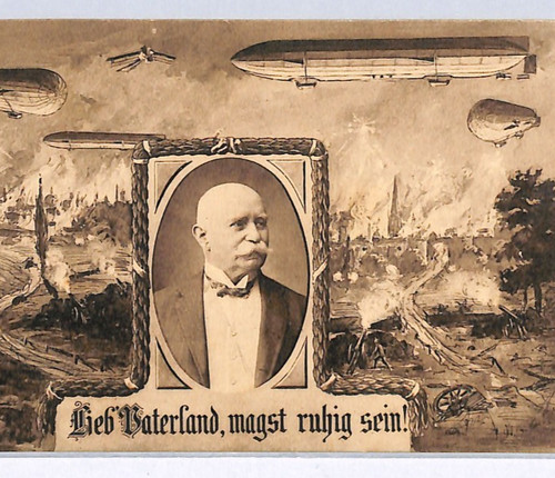 Zeppelin portrait ww1 postcard - portrait,