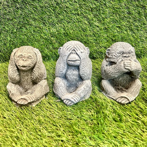 Concrete monkeys hear see - hear,