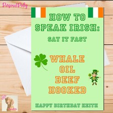 Personalised Irish Card