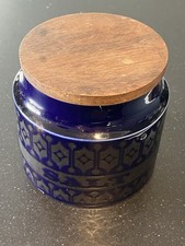 Vintage Hornsea Heirloom Salt Storage Jar 1970s Retro - John Clappison 