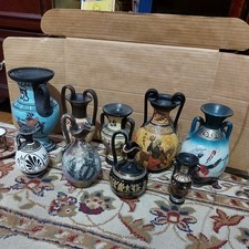 Greek Copy of Classic  Pottery Vases Handmade Decor Greece Joblot by  9