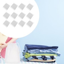 15pcs Practical Home Wash Bags Laundry Bags Plastic Drawstring Laundry