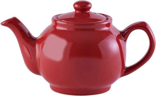 Bright red ceramic teapot 2 - ceramic,