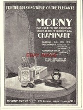 Advert Morny 'CHAMINADE' Range of Toilet Luxuries Original 1925 Print Ad 726/109