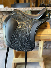 Spanish Horse saddle DD leather buffalo black color on drum dye finished 17/inch