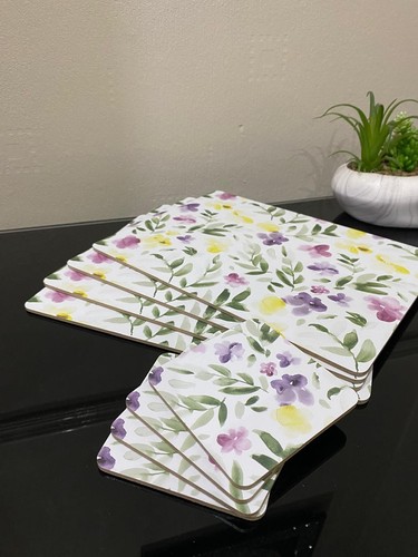 Watercolor floral placemats - watercolor,