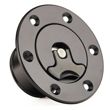 APS Fuel Filler Cap Kit - Flush Fit, Billet Alloy, Black, 80mm OD, 45mm Neck