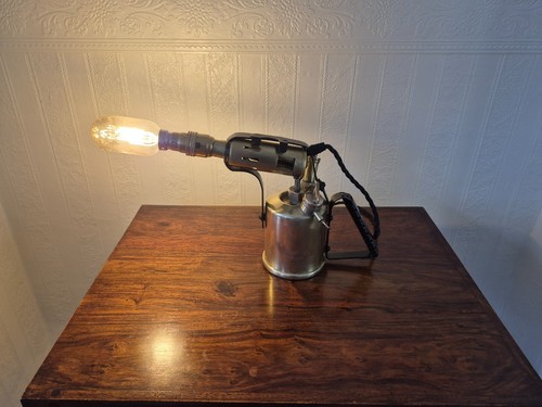 Blow torch upcycled led lamp - blow,