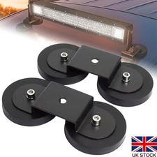 2PCS 88mm Mount LED Light Bar Strong Base Brackets Roof Magnetic Holder Car SUV