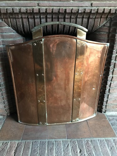 Antique copper fire guard - copper,