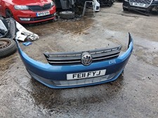 VW TOURAN MK2 2010-2015 FRONT BUMPER COVER WITH GRILLES COMPLETE BLUE LR5T