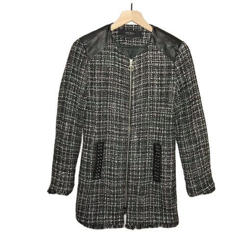Zara tweed faux leather - faux, full
