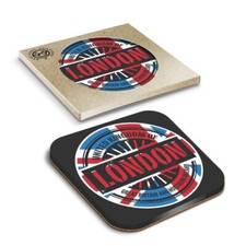 1 x Boxed Square Coasters - London England UK Union Jack Flag  #6026