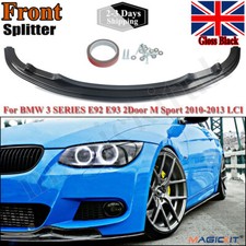 FOR BMW 3 SERIES E92 E93 M SPORT FRONT SPLITTER BUMPER CARBON LOOK 2010-2013 LCI