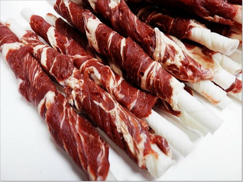 A002 beef rawhide twists - [a002],