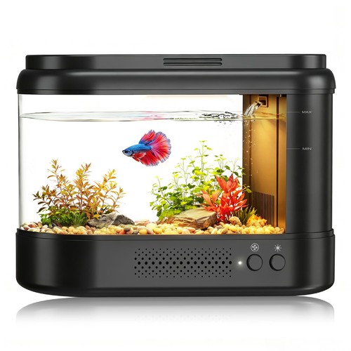 Evieun betta fish tank black - fish,