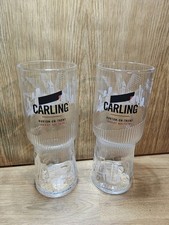 Carling Pint Glasses x 2 - man