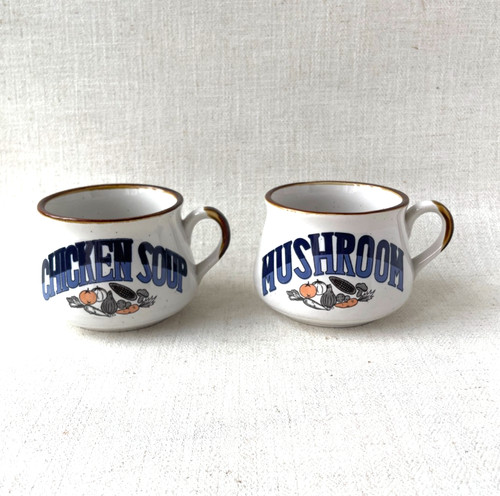 Soup mugs bowls vintage - mugs,