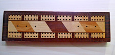 Cribbage Board - Wooden with 6 original plastic pegs