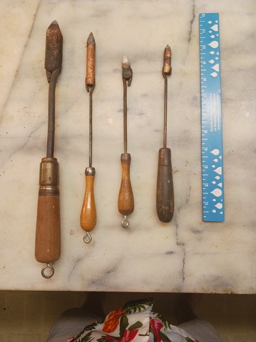 Antique copper soldering irons - antique,