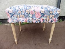 FRENCH STYLE DRESSING TABLE STOOL, DETACHABLE LOOSE COVER, STURDY STOOL.