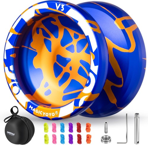 Magicyoyo metal yoyo blue - v3,