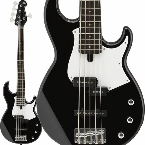 Black string bass guitar - 5-string,
