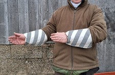 Genuine Surplus Military Reflective Wristlets Armbands Cuffs White Pair (3109)