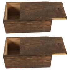 2pcs Small Wooden Storage Box