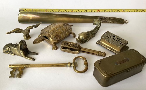 Vintage brass items - , 16”